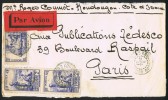 1937  Lettre Avion Pour Paris  Yv 128 X 3  Devant Seulement - Covers & Documents