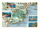 Cp, Carte Géographique, La Corniche D´Or (83) - Landkarten