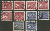 Deutsches Reich Occupation In Tchecoslovakia Böhmen & Mähren 1943 Portomarken, 10 Stück O - Used Stamps