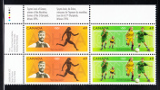 Canada MNH Scott #2050a Upper Left Plate Block 49c 2004 Summer Olympics - Numeri Di Tavola E Bordi Di Foglio