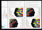 Canada MNH Scott #2062a Upper Left Plate Block 49c Nobel Prize Winners - Plate Number & Inscriptions