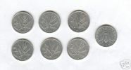 2 Lire 1953, 1954, 1955, 1956, 1957, 1959  LOTTO DA 2 LIRE  (6 Monete) - 2 Lire