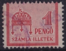 1944 Hungary - FISCAL BILL Tax - Revenue Stamp -  1 P - Revenue Stamps