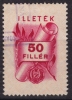 1952 Hungary, Ungarn, Hongrie - Revenue Stamp - 50 F - Fiscaux