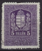 1926 Hungary, Ungarn, Hongrie - Revenue Stamp - 5 F - Fiscale Zegels