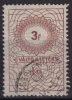 1934 Hungary - Bill Of Exchange Tax - Revenue Stamp - 3 F - Canceled - Fiscaux