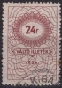 1934 Hungary - Bill Of Exchange Tax - Revenue Stamp - 24 F - Canceled - Revenue Stamps