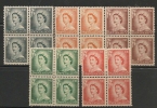 NEW ZEALAND -1954-57 -  Yvert # 327/331 Block Of 4 - MINT NH - Unused Stamps
