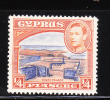 Cyprus 1938-44 KG Ruins Of Vouni Palace 1/4pi Mint - Cyprus (...-1960)