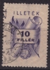 1946 Hungary - Revenue, Tax Stamp - 10 F - Canceled - Steuermarken