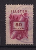 1946 Hungary - Revenue, Tax Stamp - 50 F - Canceled - Fiscaux