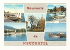 Cp, Suisse, Neuchatel, Multi-Vues, Voyagée - Neuchâtel