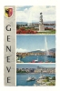 Cp, Suisse, Genève, Multi-Vues, Voyagée - Genève