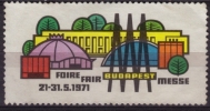 1971 - Budapest International Fair (Exhibition) - Hungary CINDERELLA LABEL VIGNETTE - Autres & Non Classés