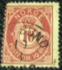 Norway 1893 Posthorn 10ore - Used - Used Stamps