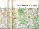 Carte De France Au 1/250.000° Départements De L’Aisne Es Ardennes Et De La Marne  Vers 1959 - Topographische Karten