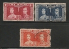 NEW ZEALAND -1937 CORONATION GEORGE VI - Yvert # 233/5 - USED - Usados