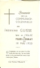 Faire-parts De Communion De VILLERS-LE-BOUILLET En 1958 Jeannine Guisse . - Comunión Y Confirmación