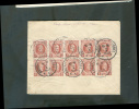 N°140-192(10) - 20 Cent. Emission 1915 + 3 Centimes Houyoux En Bloc De 10 (verso) Obl. Sc BRUXELLES S/L.du 12-X-1922 Ver - Altri & Non Classificati