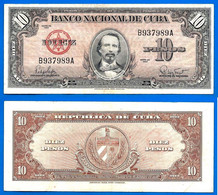Cuba 10 Pesos 1960 Signature Cespedes No Che Guevara Peso Centavos Centavo Caraibe Paypal Bitcoin OK - Cuba
