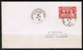 CANADA  Scott # 213 ON F.P.O. COVER W/ "Dunduran Military Camp" Cancel (Au/4/37) To California - Covers & Documents