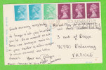 Sur CP - GRANDE BRETAGNE - 6 Timbres - Macchine Per Obliterare (EMA)