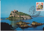 Carte- Maximum  ITALIE  N° Yvert  1440 (ISCHIA  - Château Aragonais) Obl Sp Ill 1er Jour 1980 - Maximum Cards