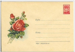 Russia USSR 1957 Fleur Flowers Flower Blume Blumen Flora Plants Rose Roses Envelope - 1950-59