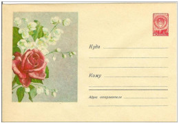 Russia USSR 1958 Fleur Flowers Flower Blume Blumen Flora Plants Rose Roses Envelope - 1950-59