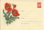 Russia USSR 1958 Fleur Flowers Blumen Flora Plants Poppy Envelope - 1950-59