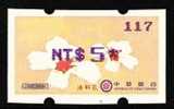 2010 ATM Frama Stamp- 4th Blossoms Of Tung Tree Flower- NT$5 Blue Imprint - Machine Labels [ATM]