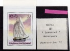 NEVIS 1980 FAMOUS POLYNESIA SAILING SHIP BOAT - FAMOSO VELIERO NAVI BARCHE VARIETA´ MNH - St.Kitts Y Nevis ( 1983-...)