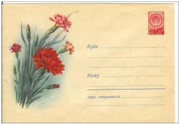 Russia USSR 1960 Fleurs Flowers Flower Blume Blumen Flora Plants Cloves Envelope - 1960-69