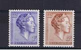RB 876 - Luxembourg 1960 Grand Duchess Charlotte 1f & 5f MNH Stamps SG 676 & 681 - Ungebraucht