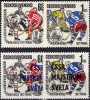 Sieg Eishockey-Championat PRAG 1972 CSSR 2065/6 Plus 2084/5 ** 21€ With Overprint Winter-sport Set Of Tschechoslowakei - Proeven & Herdrukken