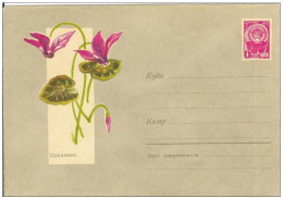 Russia USSR 1963 Fleurs Flowers Flower Blume Blumen Flora Plants Cyclamen Envelope - 1960-69