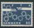 Danmark Denmark Dänemark 1967 Mi 450 X ** Cogwheels - European Free Trade Assn. / EFTA - Neufs