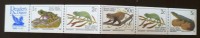 AFRIQUE DU SUD: Grenouille, Grebouilles, Crapaud, Singe, BANDE DE 5 + PUB Emis En 1990. Neuf Sans Charniere (MNH) - Frösche