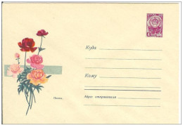 Russia USSR 1966 Fleurs Flowers Flower Blume Blumen Flora Plants Paeonies Envelope - 1960-69