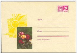 Russia USSR 1967 Fleurs Flowers Blumen Flora Plants Rose Roses Envelope - 1960-69