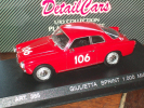 DETAIL CARS - 365 - ALFA ROMEO GIULIETTA SPRINT 1000 MIGLIA 1956   AVEC SA BOITE Scala 1/43 - DetailCars