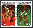 DDR Zusammendruck WZd651 Mi.2983...86 Zirkuskunst In Der DDR Perfekter Vollstempel Leipzig - Se-Tenant