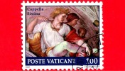 VATICANO  - USATO -1991 - Restauro Della Cappella Sistina - 100  L. • Lunetta Eleazar - Oblitérés