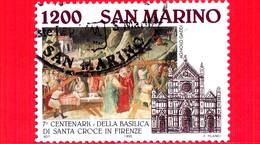 SAN MARINO - Usato - 1995 - 7º Centenario Della Basilica Di S. Croce (FI) - 1200 L. • Il Ritrovamento Della Croce - Usati