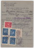 1951 Czechoslovakia Multifranked Parcel Card. Official Stamps. Bystrice Nad Olzou. Rare! (B06026) - Sellos De Servicio