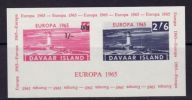 DAVAAR ISLAND 1965 EUROPA CEPT  MNH MS - 1965