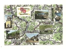 Cp, Carte Géographique, D´Epinal à Gérardmer, Multi-Vues - Landkarten