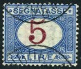 Italy J18 Used 5l Blue & Magenta Postage Due From 1903 - Strafport
