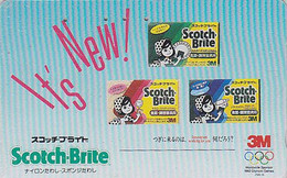 TC JAPON / 110-011 - SPORT - JEUX OLYMPIQUES BARCELONE 1992 / Pub SCOTCH BRITE - OLYMPIC GAMES SPAIN JAPAN Phonecard 167 - Jeux Olympiques