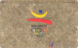 TC DOREE JAPON / 290-28455 - JEUX OLYMPIQUES BARCELONE 1992 - OLYMPIC GAMES SPAIN Sport JAPAN Free GOLD Phonecard - 168 - Jeux Olympiques